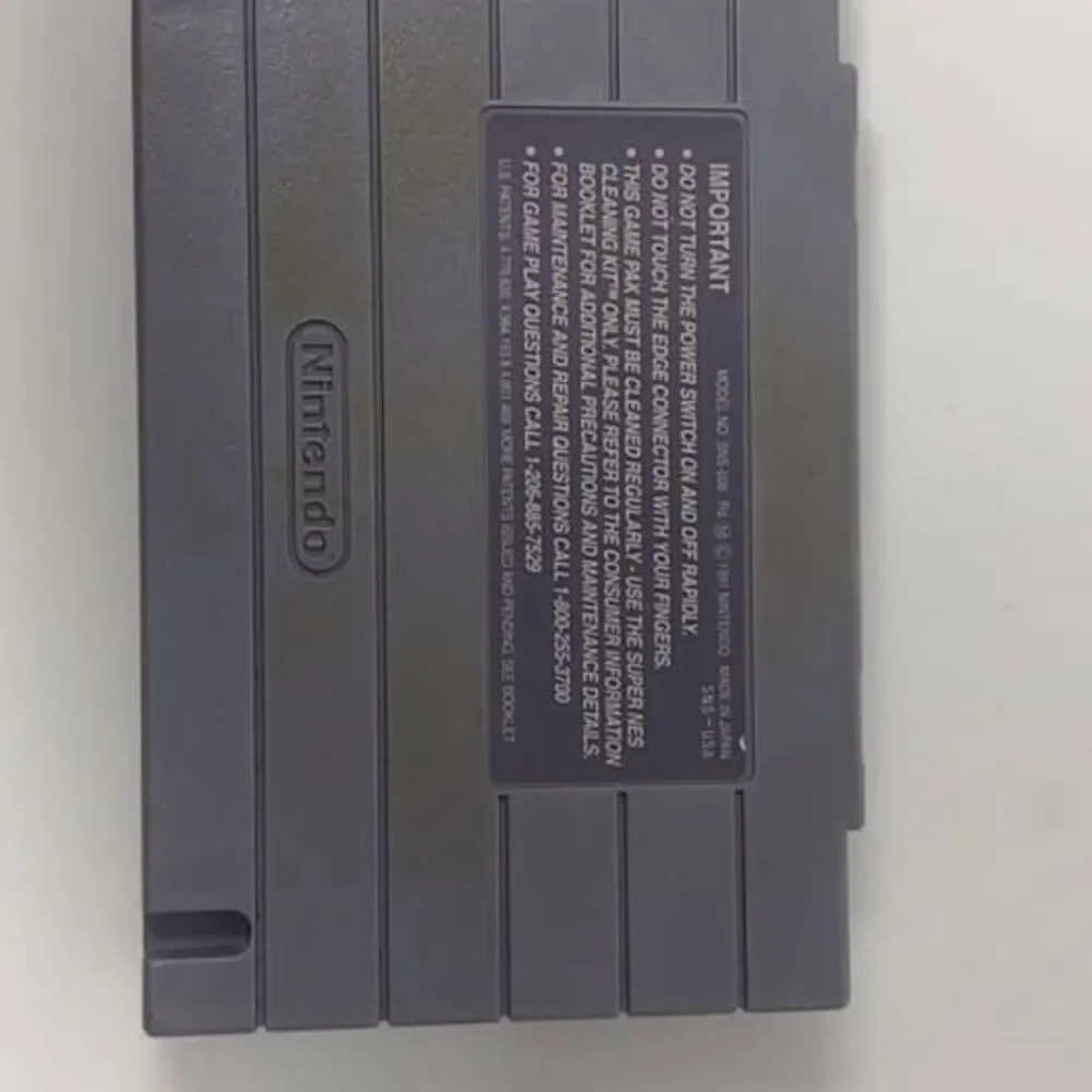 Super Nintendo F-ZERO Game Cartridge